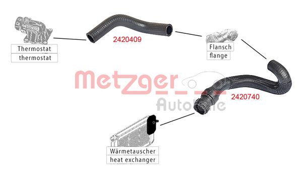 METZGER 2420409 Kühlerschlauch
